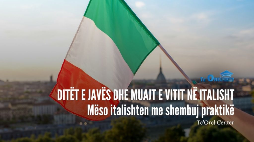 ditët e javës dhe muajt e vitit në italisht
